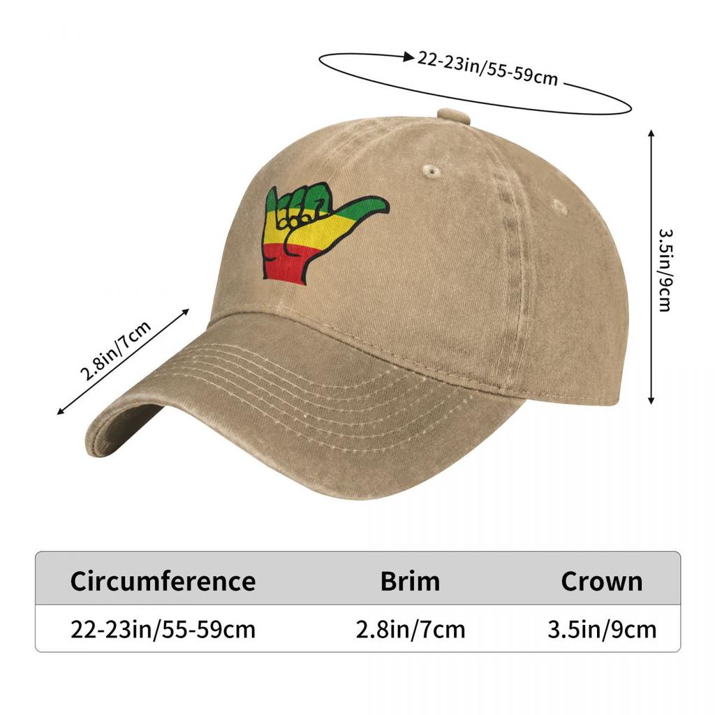 Aloha Shaka Hands Reggae Fari Colors Бейсбольные кепки Кепка с козырьком Rasta Флаг Лев Солнцезащитные шляпы для женщин унисекс