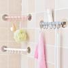 6 Seamless Hooks, Kitchen, Bathroom, Adhesive Plastic Hooks, Bathroom, Six Row Hooks