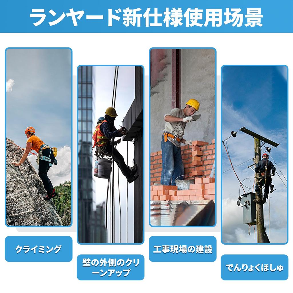 GUANGJIA Retractable Safety Fall Arrest Type 1 Lanyard with Locking Compatible with Full Harnesses and Waist Lightweight Lanyard, Belt, Device,