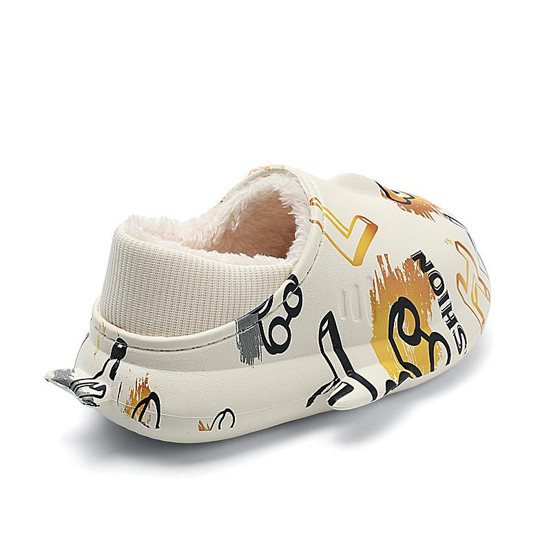 Зимние детские тапочки большого размера на толстой подошве, теплые, хлопковые, для дома, для улицы и дома, хлопковые тапочки 24-35