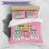 3pcs Duvet Cover Set (1*Duvet Cover + 2*Pillowcase, Without Core), Labubu Print Bedding Set, Bedroom Decor, All‑Season, Birthday Gift