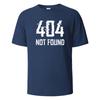 Футболка с принтом 404 Not Found Летние футболки для мужчин и женщин Хлопок Круглый вырез Свободный крой Повседневные Топы с короткими рукавами