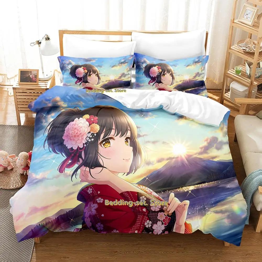 Комплект постельного белья Takafuji Kako Односпальный Полуторный Двуспальный Кинг-сайз Комплект для кровати Взрослый Детский Спальня Комплекты пододеяльников Аниме Девушки Кровать
