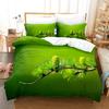 Forest Duvet Cover Set,Forest with Shaded Trees Dreamy Woodland Scene,2/3pcs Nature Scenery Bedding Set Queen Size,Green Brown