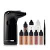 Беспроводной компрессор One Airbrush Makeup Kit 6 оттенков 11 предметов Набор портативный аппарат AirPods Pro Foundation 3 Румяна Бронзер, средний