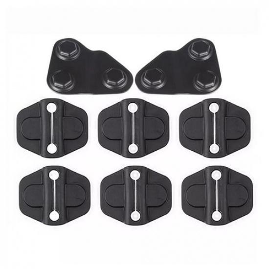 8pcs Door Lock Cover + Screw Protector Trim For Jeep Wrangler JL JT 2018- 2024