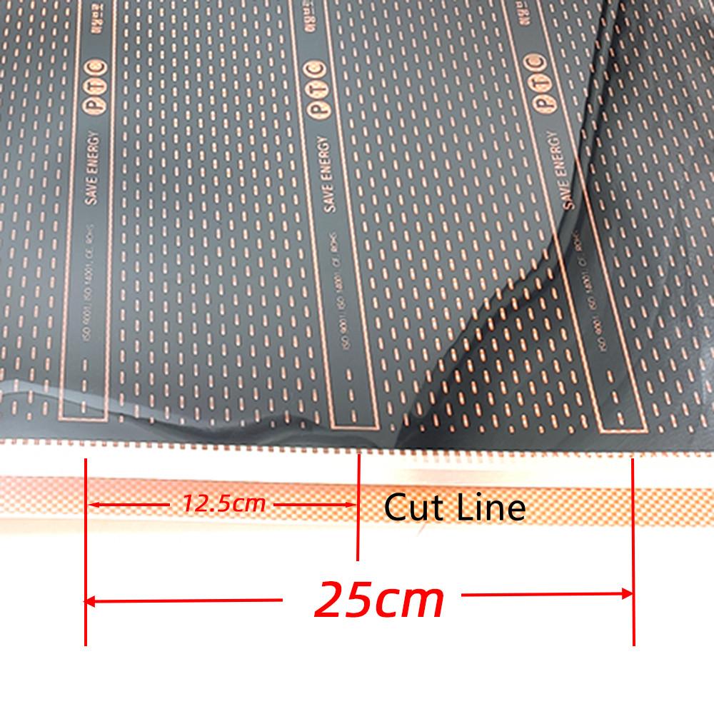 50cm*4m PTC 220w/m2 Infrared Underfloor Heating Film Kits with Thermostat Clips Insulation Pastes AC220V Warm Floor Mat Suits Save Energy