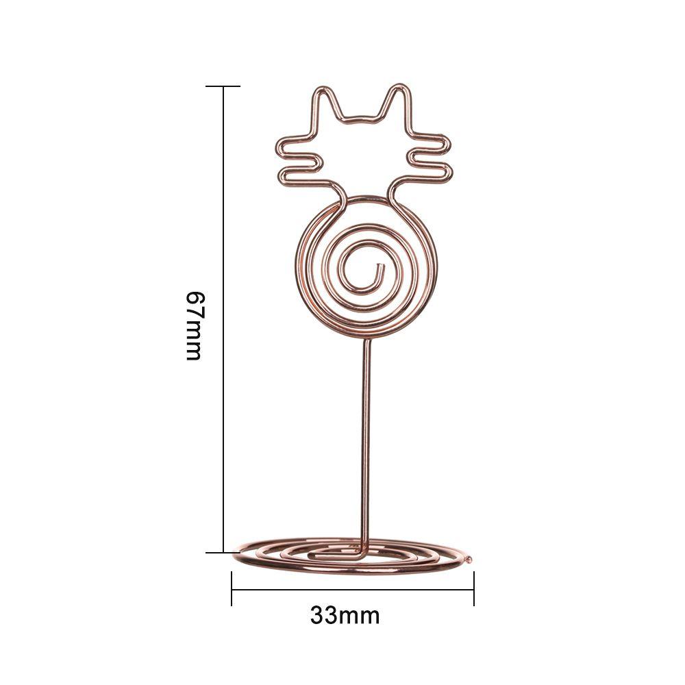 Desktop Decoration Cat Shape Paper Clamp Place Card Photos Clips Table Numbers Holder Clamps Stand