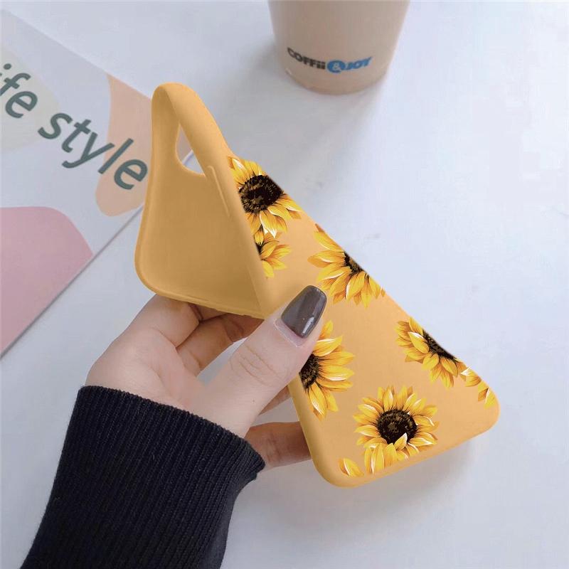 Мягкий силиконовый чехол Sunflower для Xiaomi Redmi Note 13 Pro 13C Poco C65 Samsung A35 A55 M35 Huawei Honor 200 Realme Camera Защитный противоударный чехол