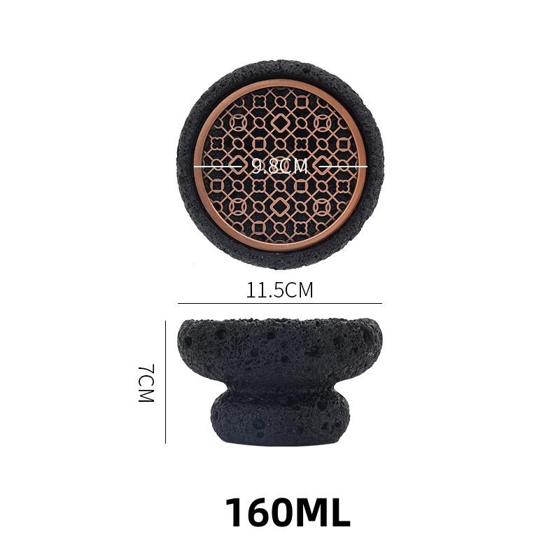 Black Cement Tableware Dinner Plate stone Sashimi sushi Disc Dry Ice Tray Plate Dessert Plates Dim Sum Dish Steak Plates Bowl