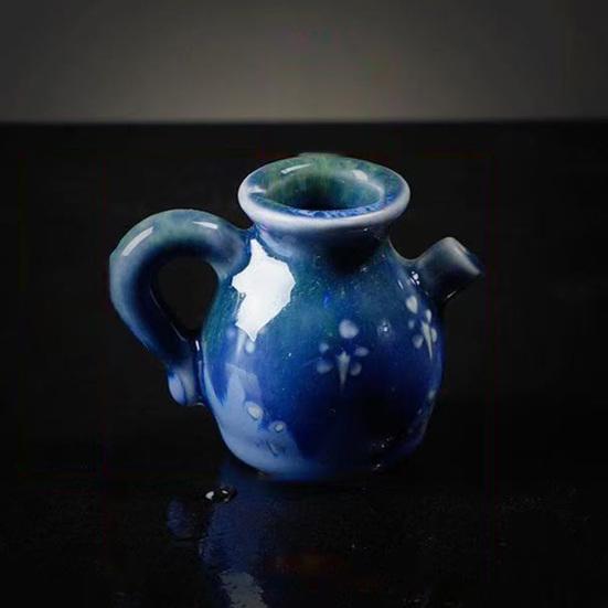 Мини-статуэтка вазы для цветов, винтажная цветная керамика, миниатюрная статуэтка вазы, скульптура, крошечный держатель для цветочного горшка, украшение