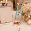 Fashionable Office School Supply 5PCS Metal Diamond Ballpoint Pens, with Sparkling Rhinestone Decor, Premium Barrel Pen Smooth Press Mechanism Writing