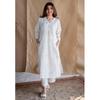 Indian Designer Cotton White Kurti Women Bollywood Top Tunic Kurta Pant Set SC-2281a1