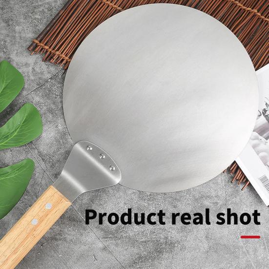 Лопата для пиццы из нержавеющей стали, большая круглая лопатка, кухонная лопатка для пиццы, широкая поверхность, безопасные инструменты для выпечки