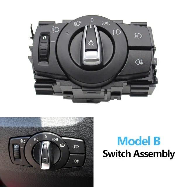 Car Headlight Switch Assembly Head Lamp Rotary Knob Button Cap For BMW 1 3 X1 Series E90 E91 E92 E93 E84 E81 E82 E87 E88