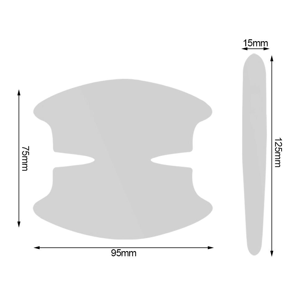 8 шт., наклейка на чашу автомобиля из ТПУ, прозрачная наклейка на дверную чашу, защитную наклейку для ручки, пленка для окраски поверхности, защита от царапин, автомобильные аксессуары