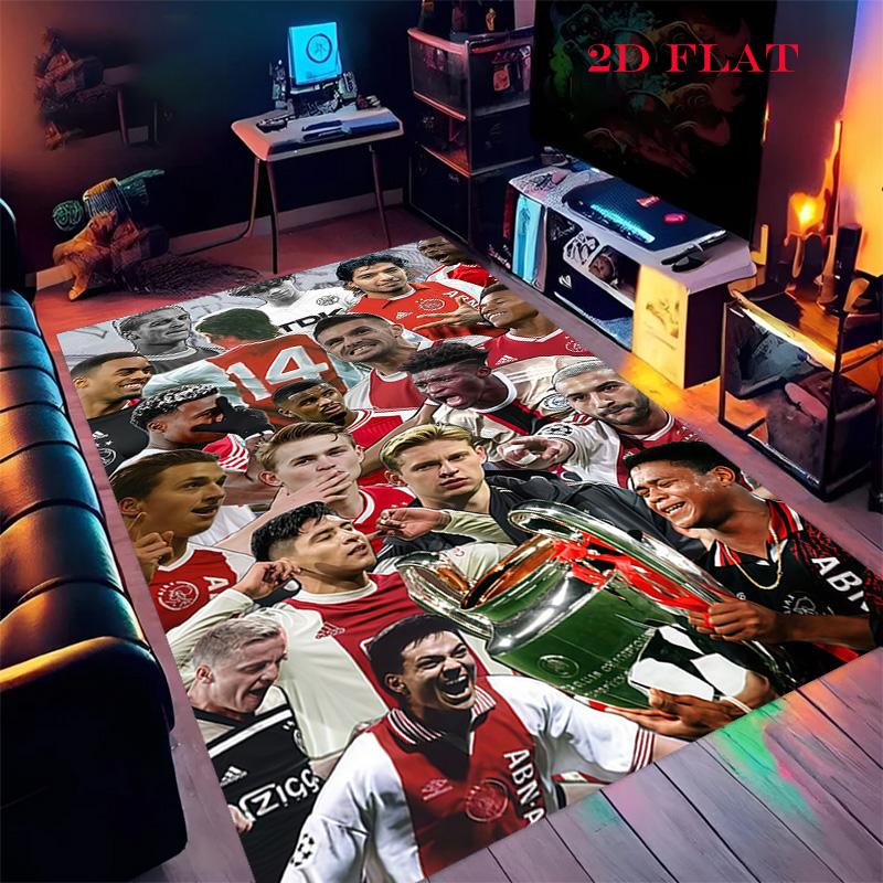 AFC Ajax logo Carpet Rug for Living Room Bedroom Home Sofa Decoration,Kids play Nonslip Floor Mat