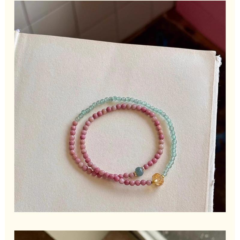 High End Light Luxury Natural Stone Handmade Beaded Bracelet Chinese Style Womens Hand Jewelry