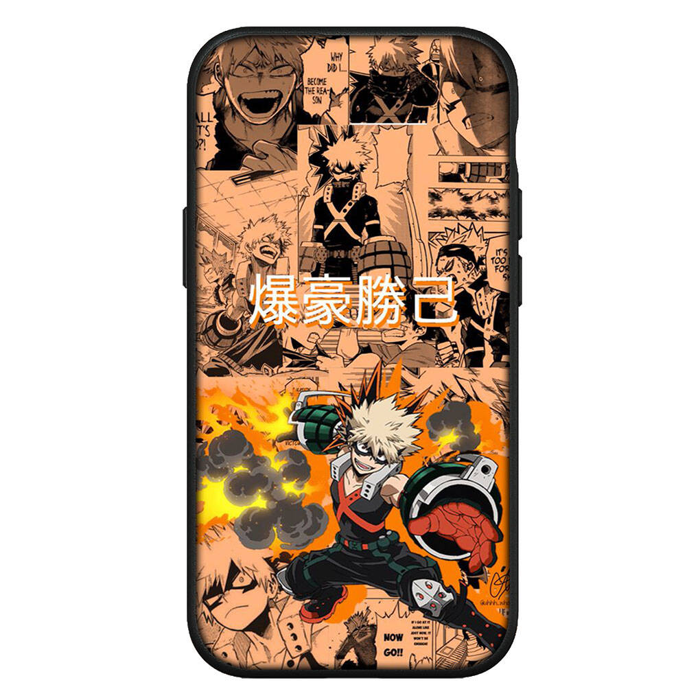 Для Samsung Galaxy S25 S24 S23 iPhone 17 16 15 Xiaomi Redmi Note 14 13 12 11 Pro Max XR Чехол для телефона Бакуго Кацуки Моя геройская академия OPPO Huawei