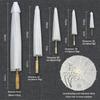 Пустой Бумажный Зонт DIY Ручная Роспись Поделка Длинная Ручка Неокрашенный Зонт для Детей Творческое Арт-Занятие