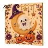 Autumn Home Decor Ghost Faux Pearl Art Kit, Halloween Pumpkin Painting DIY Decorative Canvas Projects 3D Spooky Skull Craft Kit for Adults Beginners,