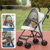 Lightweight Foldable Pet Stroller for Small & Medium Dogs and Cats - Detachable for Outdoor Walks