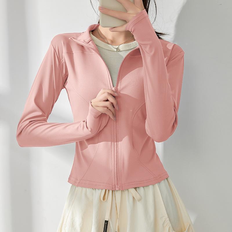 Sunscreen clothes, yoga clothes, women's spring new Pilates training, sports quick-drying jacket, running fitness top