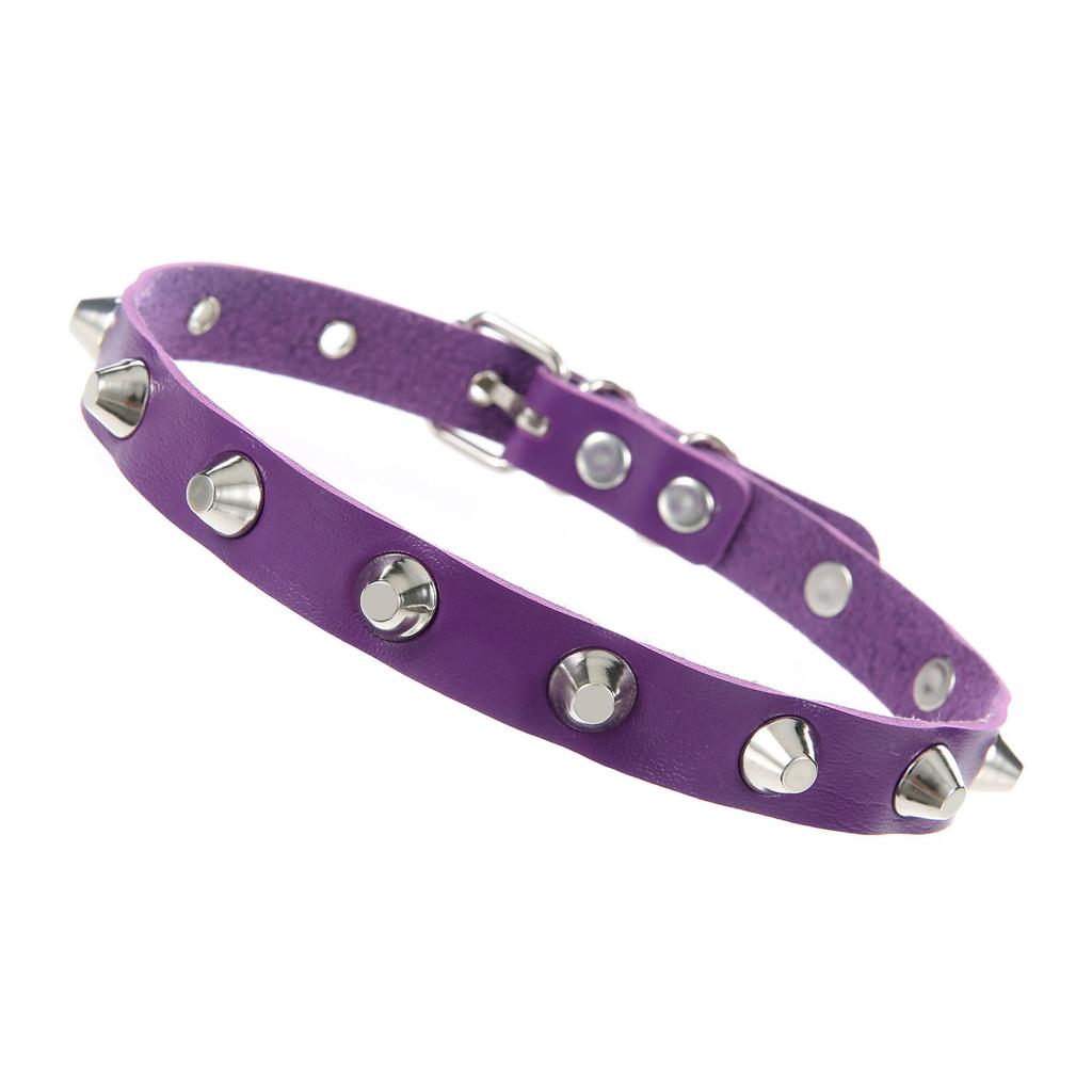 Goth Studded Choker Necklace Collar For Women Grunge Punk Leather Chocker Rave Festival Accessories