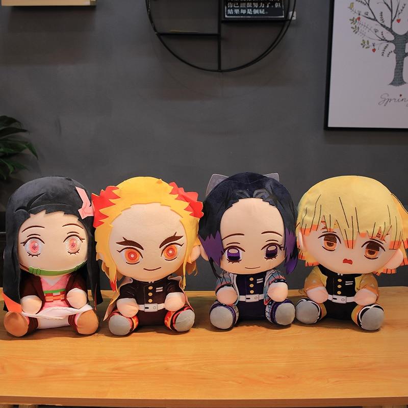 Мультяшные убийцы демонов, плюшевые игрушки Kawaii Kamado Tanjirou Agatsuma Zenitsu Kamado Nezuko, мягкая милая подушка