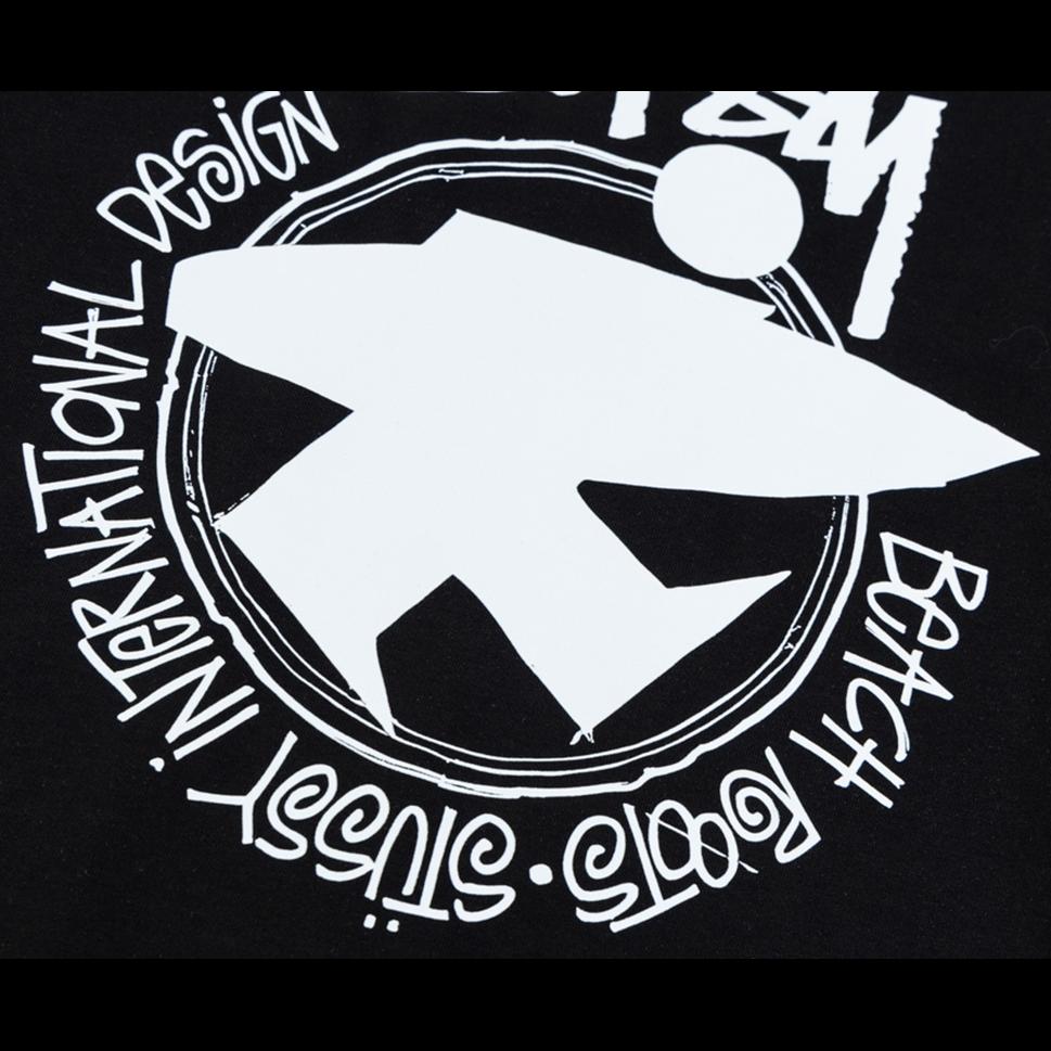 Stussy Летняя новая футболка с круглым вырезом из высококачественного хлопка 2025 года для мужчин и женщин с принтом доски для серфинга, парная футболка