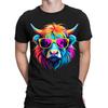 Colourful Highland Cow Scottish Farm Animal Funny Mens Womens T-Shirts Top#TA-10
