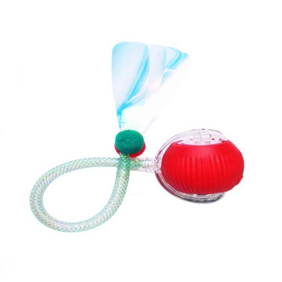 Интерактивная игрушка-шар, автоматическая самодвижущаяся игрушка-мяч для кошек с хвостом стрекозы