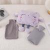 Water-Filled Hot Water Bottle, Toy Cloth Cover with Insertable Hand Pockets, Portable Water-Filling Set of Three Large-Sized Hot Compresses for