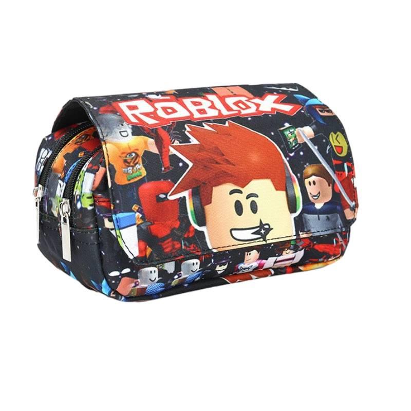 Roblox 3d Cartoon Pencil Case With Dual-layer Design For Students