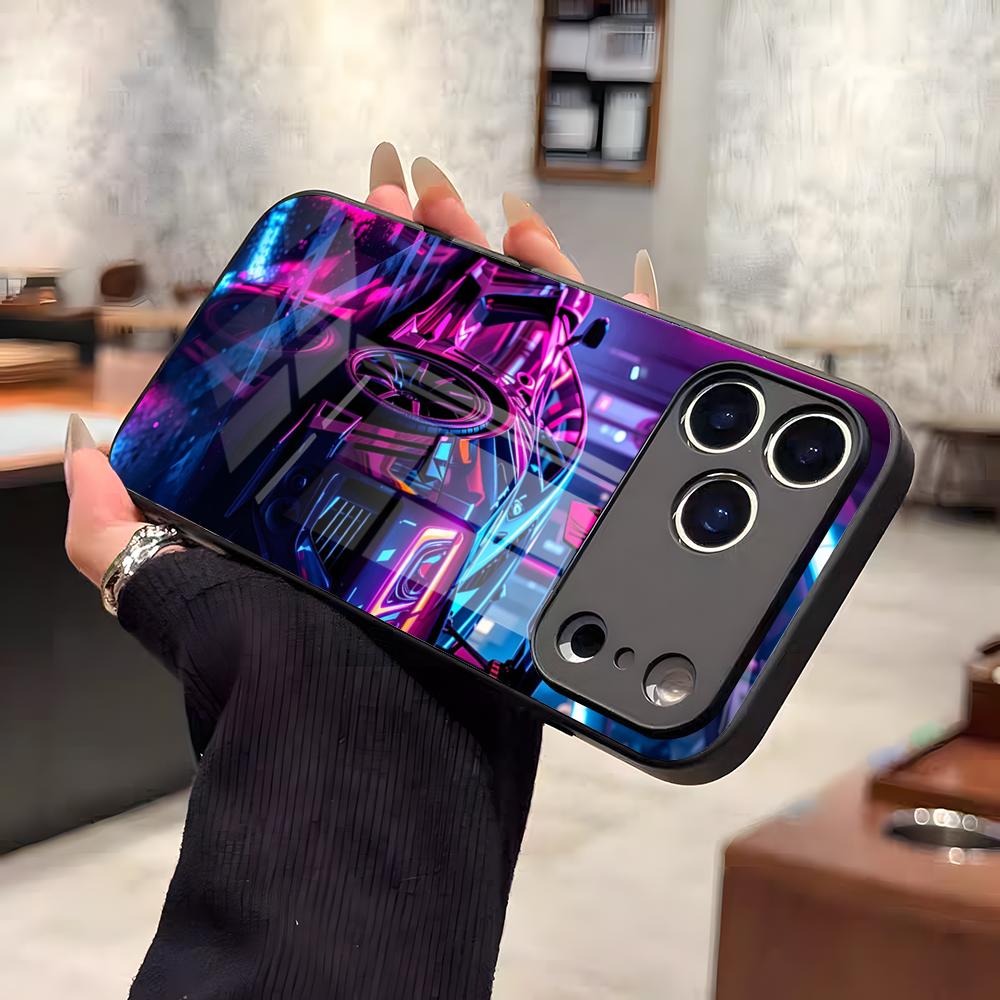 Чехол для телефона Need For Speed для iPhone 17 Air 16 E Pro Max 15 14 13 Mini 12 Pro 11 Max Plus Черное Стеклянное Покрытие