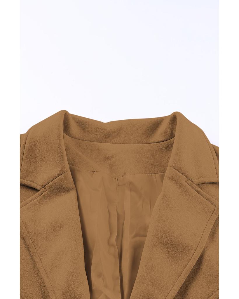 Azura Exchange Укороченная куртка Camel Fringe Plus Size