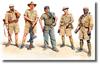 Master Box Североафриканские союзные войска, солдат 4 Британского Содружества, французская пехота 1 Американский танкист, пластиковая модель MB35094 1/35