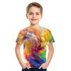 Baby Boy Cartoon Casual T-shirt Girl Abstract Fashion T-shirt Summer Short-sleeved O-neck T-shirt