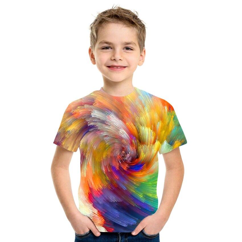 Baby Boy Cartoon Casual T-shirt Girl Abstract Fashion T-shirt Summer Short-sleeved O-neck T-shirt