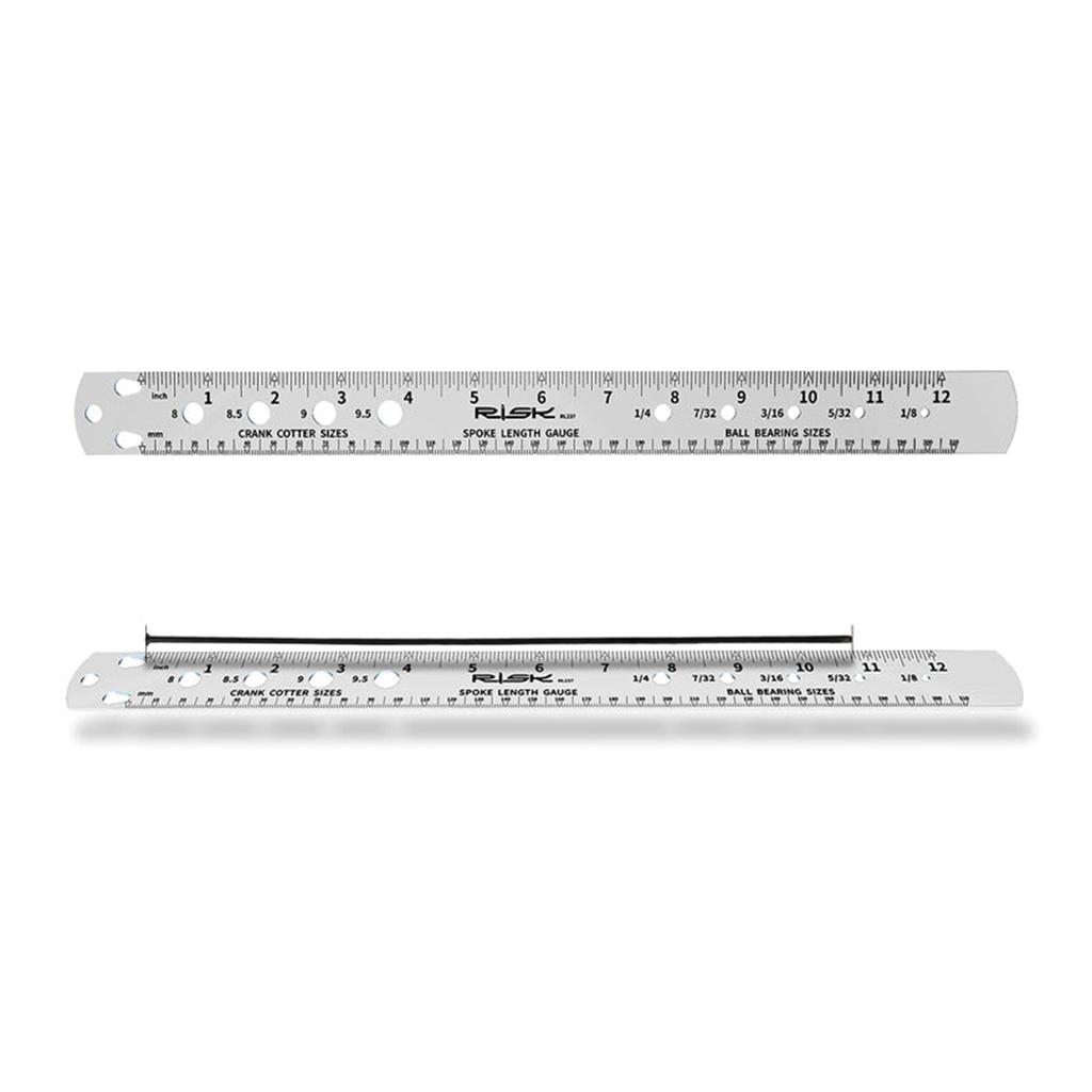 Compact Bicycle Spoke Tool Spoke Length Measuring Ruler Gauge Bike Hub Axle Positioning Measuring Tool Quality Steel