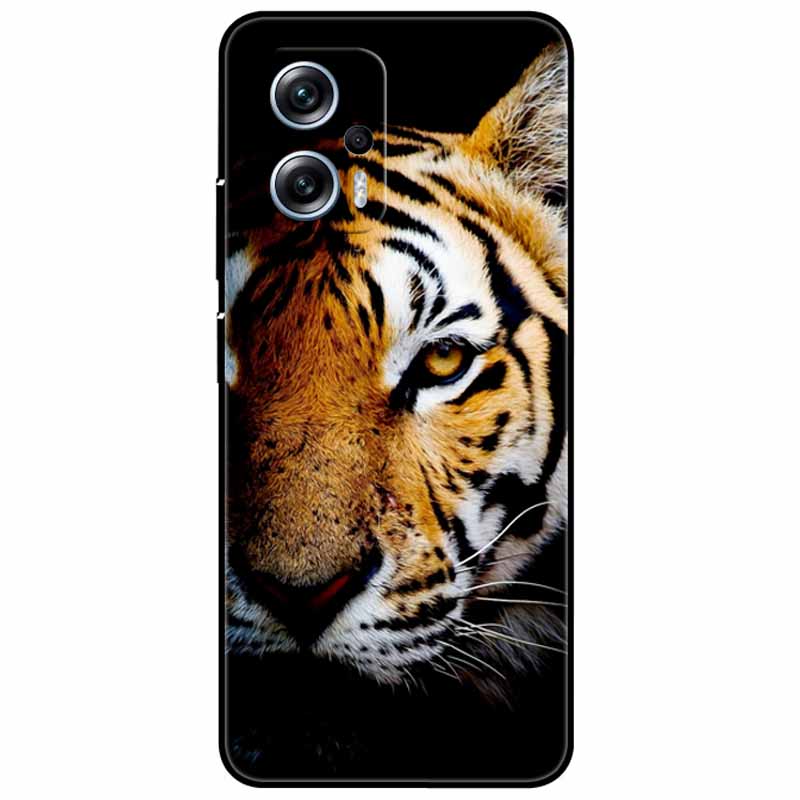 Чехол для Xiaomi Poco X4 GT 6,6'' Кот Волк ТПУ Силикон Мягкий Coque Fundas для Poco X4 GT 5G Чехол Черный Край Милый PocoX4 X 4 GT