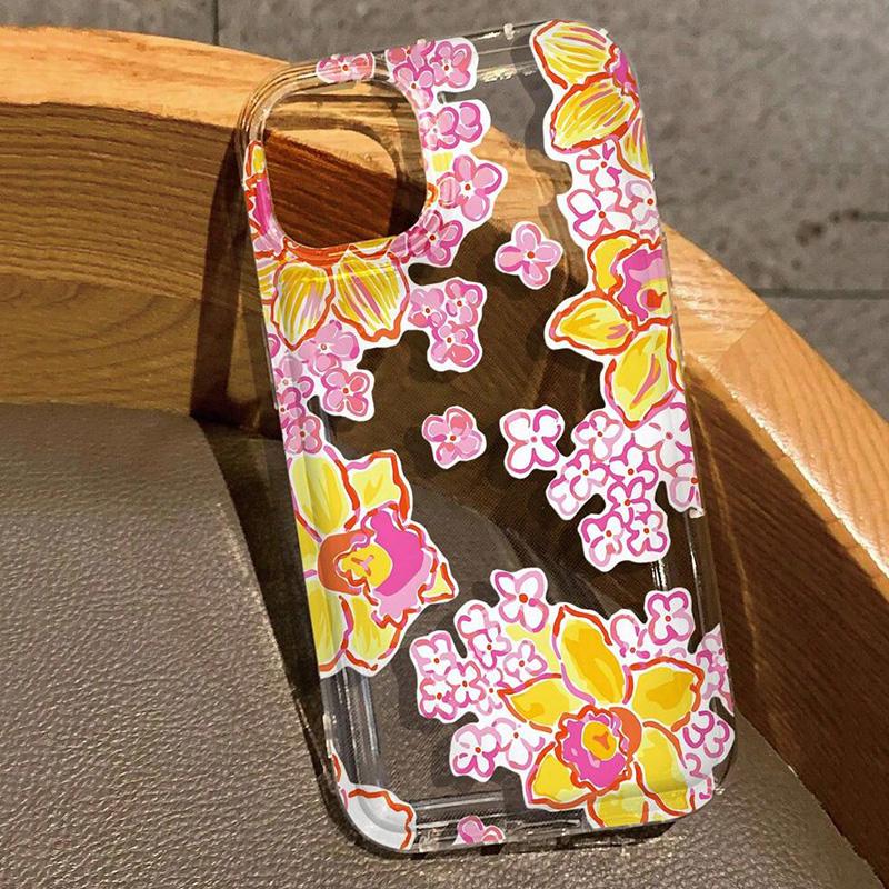 Винтажный цветочный коллаж Защитный чехол для телефона Для iPhone 17 Air 16 16e 15 13 12 11 Pro Max Pro Plus Ударопрочный Funda Чехол