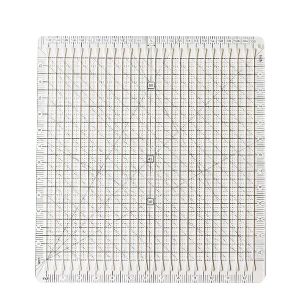 Шаблон для квилтинга с прорезями и прозрачной шкалой Помощник для резки Линейка для резки ткани Шитье