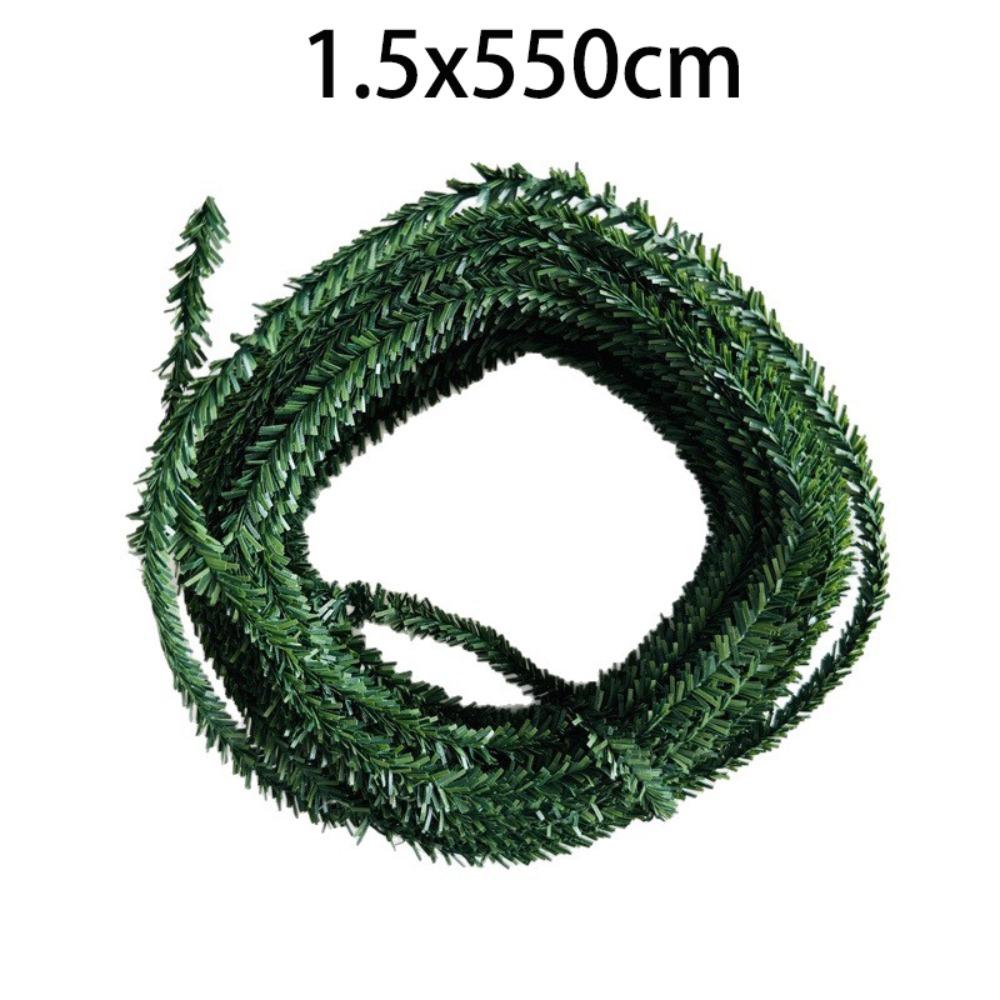 PVC Pine Needle Garland Green Christmas Vine Ring Decoration Strip Wall Decoration
