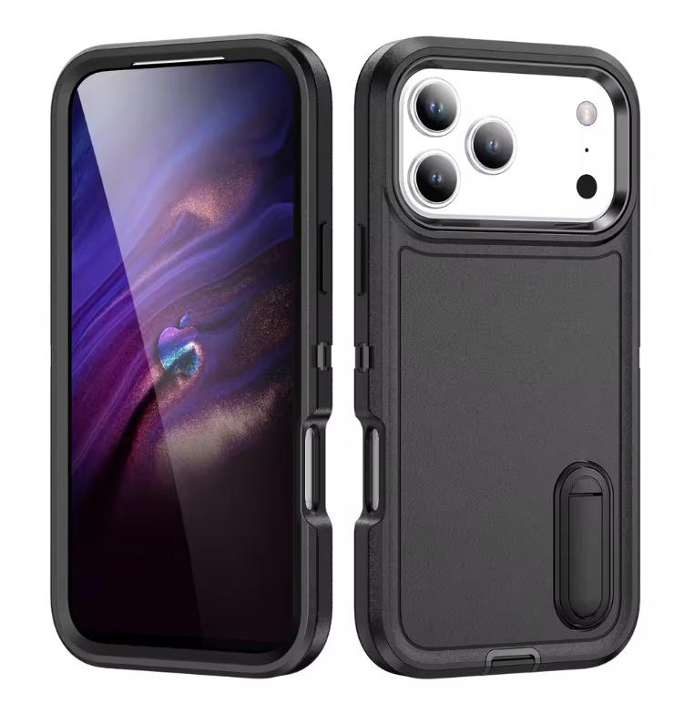 Чехол для iPhone 17 16 15 14 13 12 11 Pro Max Plus 16e 17Air Сверхпрочный Противоударный Устойчивый к царапинам Прочный Защитный Чехол-подставка