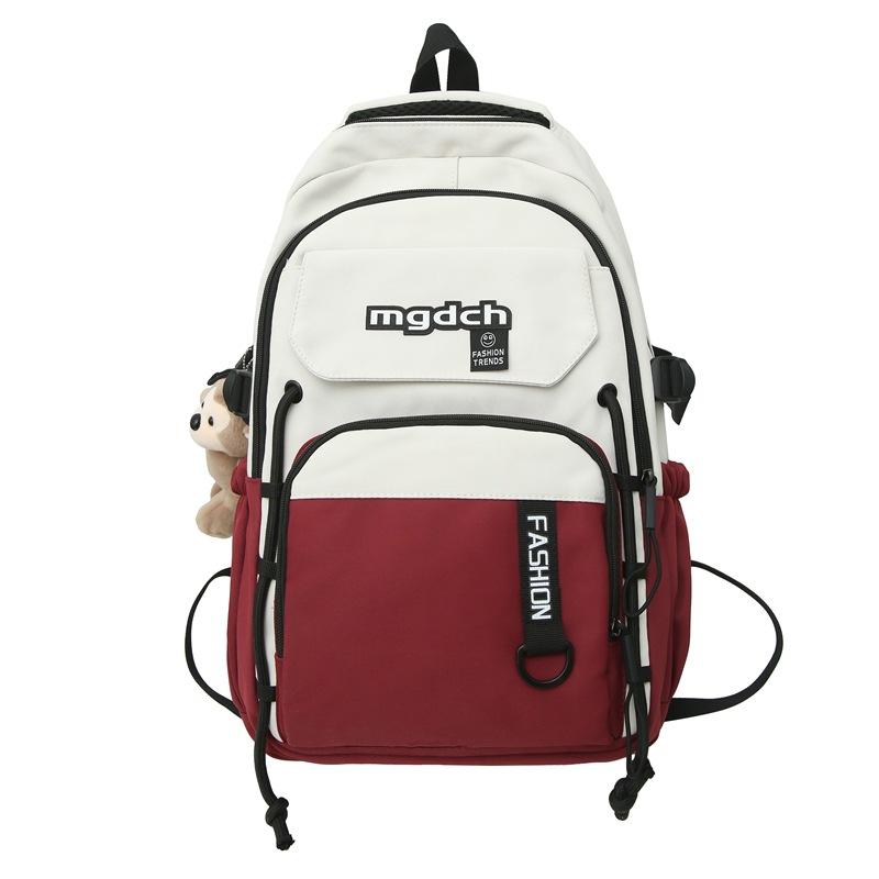 Новый студенческий школьный рюкзак Мужской корейская версия Контрастный цвет Рюкзак Женский модный Ins Трендовый Рюкзак большой вместимости для студентов колледжа