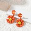 Women Flower Cute Personality Drop Earrings Dangle Earrings Fashion Jewelry Daisy Earrings