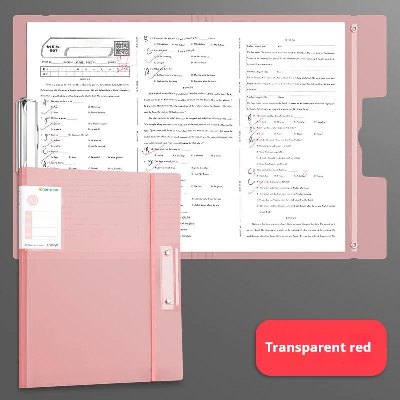 Папка для бумаги А3 Прозрачная папка Сумка для хранения студенческих работ Артефакт для сортировки бумаги Папка-планшет А4 Офисные принадлежности Студенческие заметки