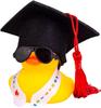 Graduation Ducks Car Dashboard Decorations Rubber Duck Car Ornaments Accessories With Mini Graduation Hats Sashes Glasses