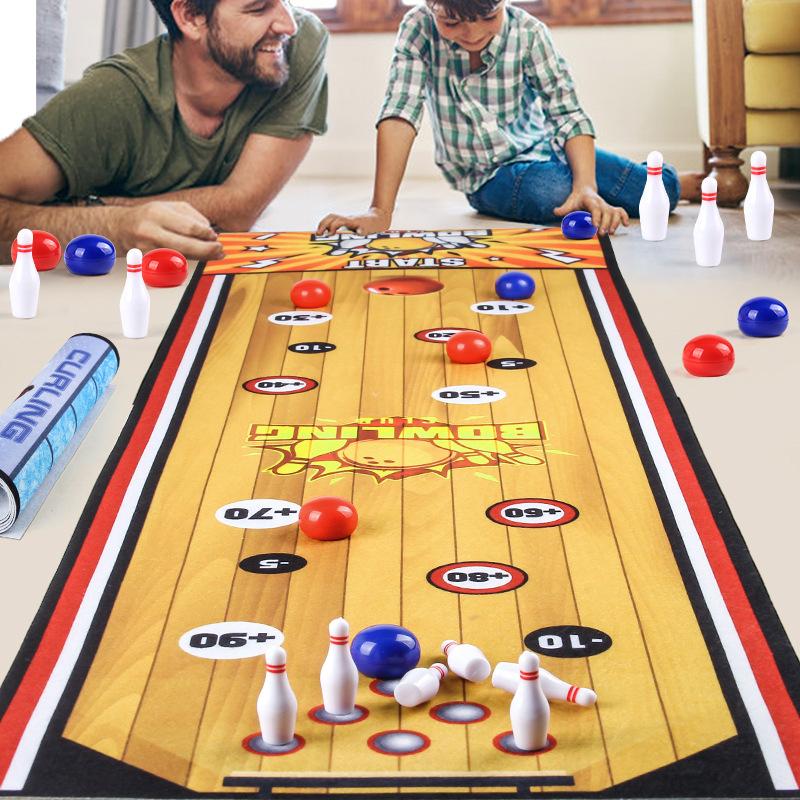 Children Interactive Social Curling Soccer Board Games Bowling Table Games Mat Family Friend Party Fun Indoor Game Toys for Kids